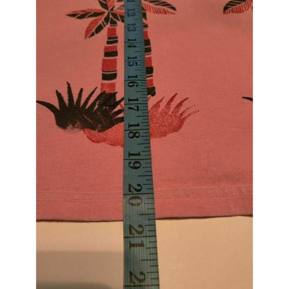 Authentic Pigment Womens T-Shirt Pink Palm Trees S - Picture 3 of 12